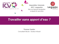 Travailler sans apport d'eau ? 